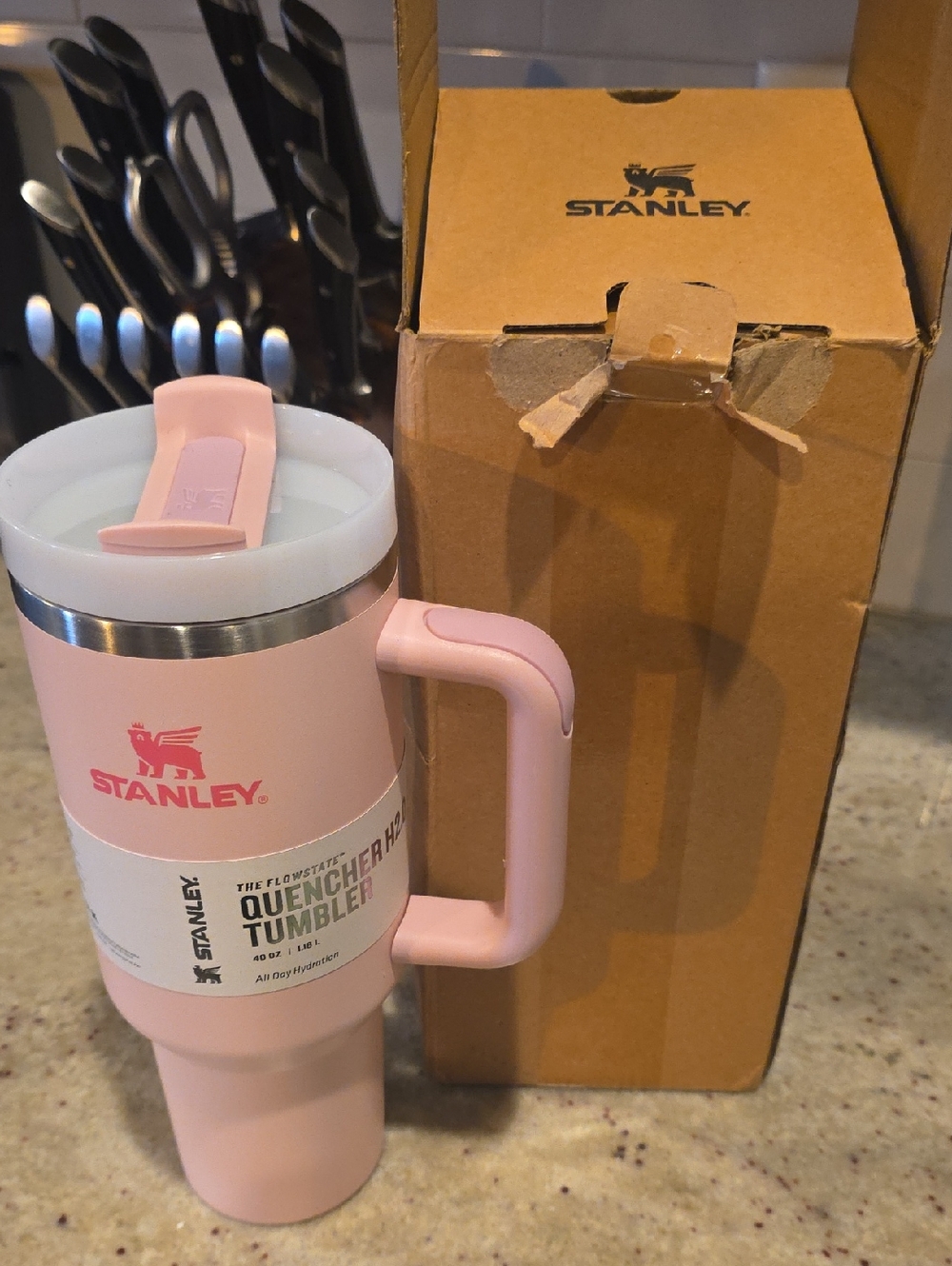 Stanley Pink Insulated Tumbler with Handle